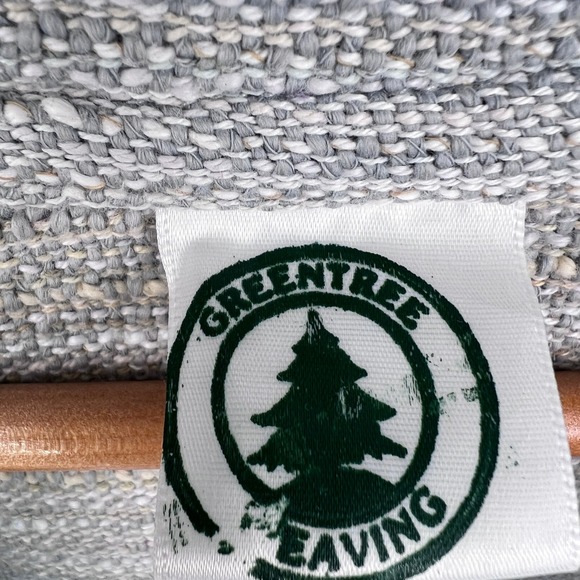 Greentree Weaving Margaret Fischer Blue Handwoven Cotton Jacket Cardigan OS - Picture 2 of 7